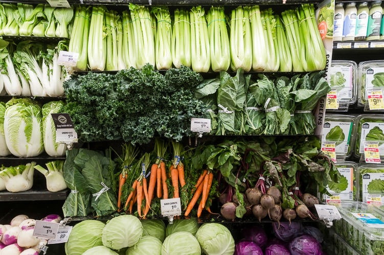 Vegetable section at Jewel in Chicago