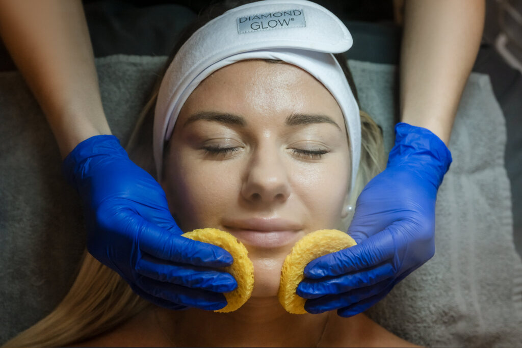 Steam during a facial at IVME Wellness + Aesthetics